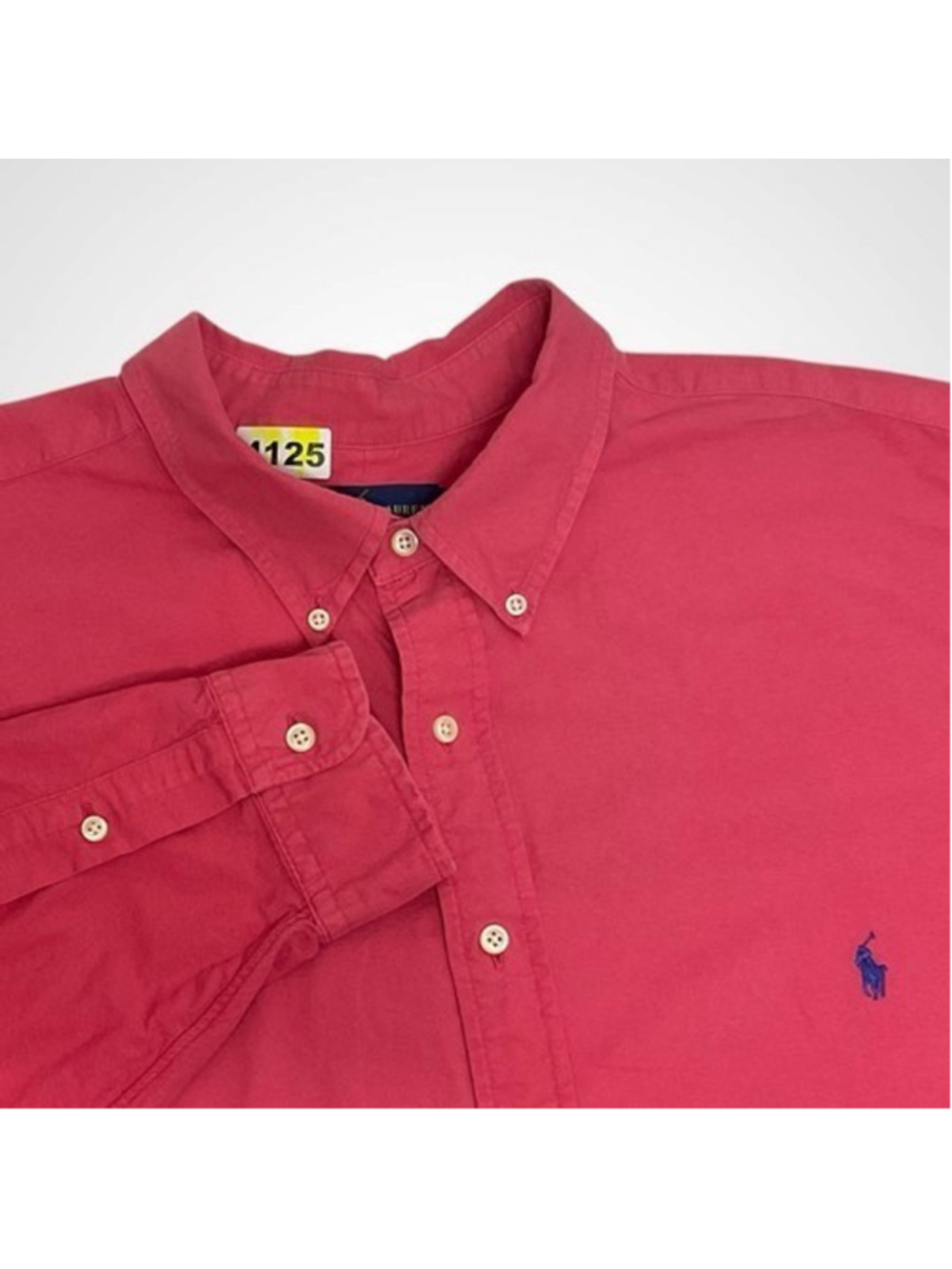 Ralph Lauren Pink/Red 100% Cotton Long Sleeve Button Up Shirt Men 3XB